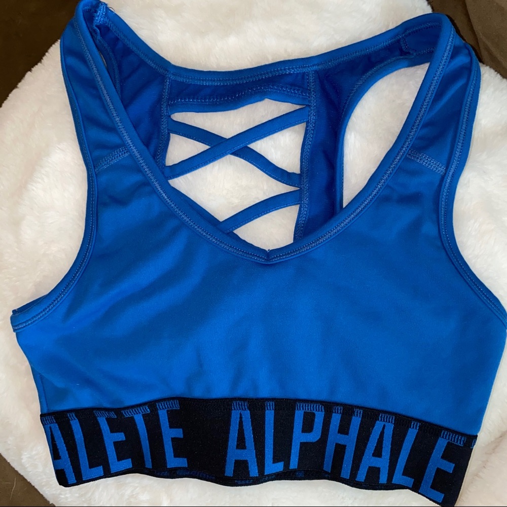 Alphalete compression sports bra - XS bright blue